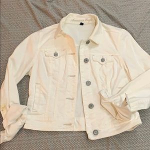 Classic white jean jacket